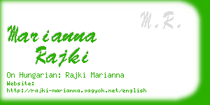 marianna rajki business card